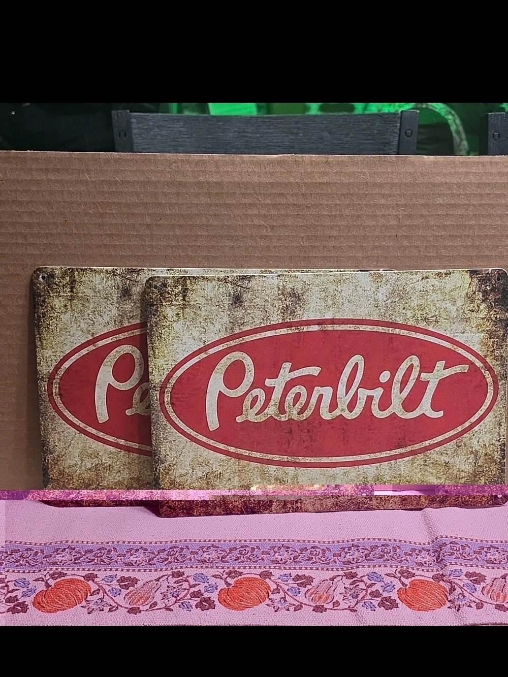 Tin Metal Signs Home Décor 8x12 inch Peterbilt Retro Vintage X2
